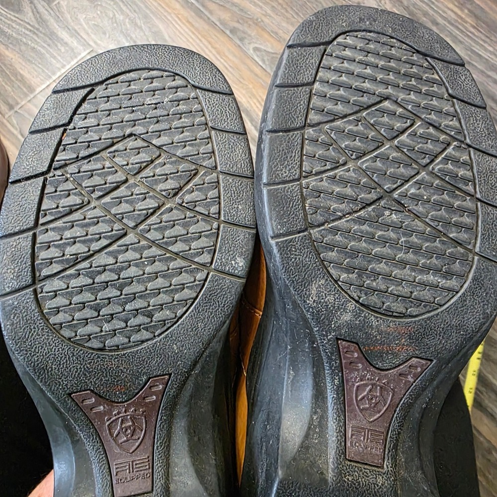 Ariat Womens 6.5B Tan Leather Braided‎ Strap Western Clogs Mules 93223 ATS - Picture 8 of 8